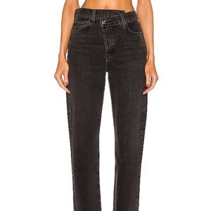 Agolde Criss Cross Straight in Black - Size 29